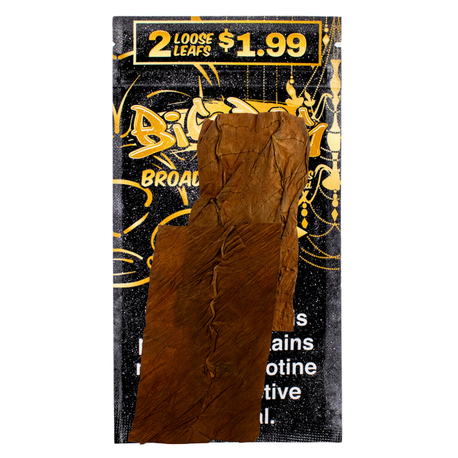 Dark Leaf Premium Loose Leaf Tobacco 2-Pack - 40 Pre-Cut Leaves by Big Dog Leaf